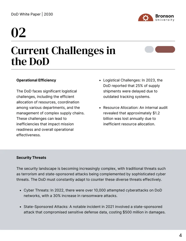 DoD White Paper Template - Venngage