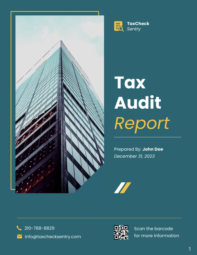 Tax Audit Report - Page 1