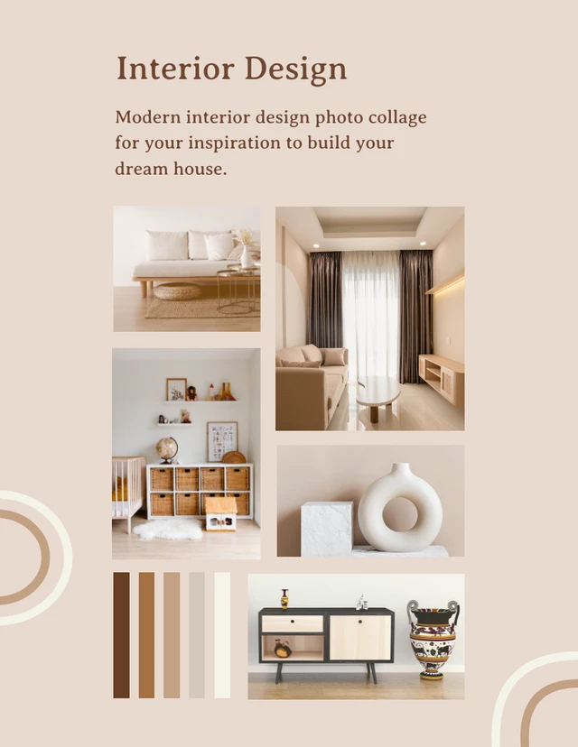 Beige And Cream Simple Interior Design Template