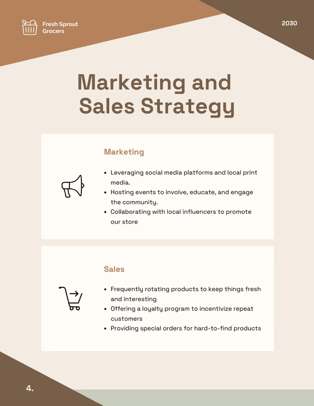 Beige And Brown Small Business Plan - Page 4