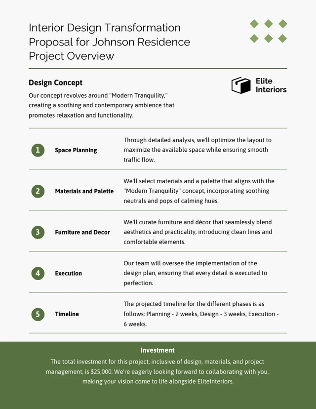 Minimalist Green Design Proposal - Page 5