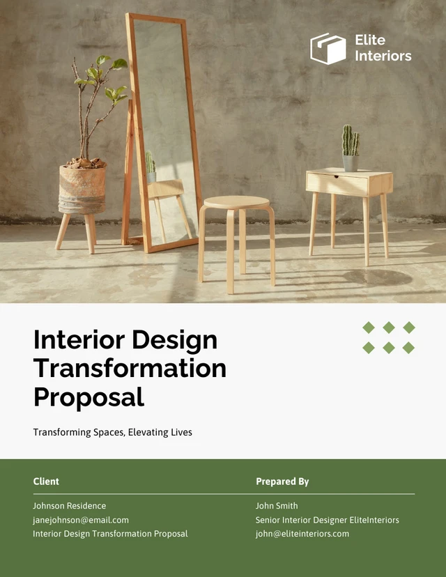 Minimalist Green Design Proposal - Page 1