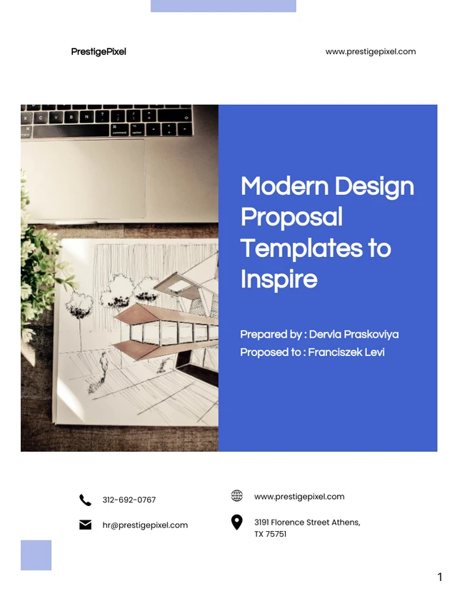 Minimalist Purple Design Proposal - Page 1