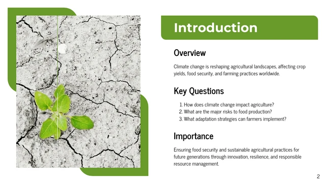 Impact of Climate Change on Agriculture Research Presentation - Página 2