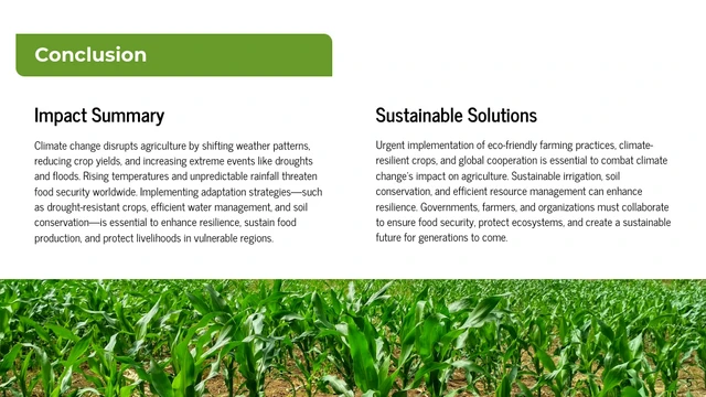 Impact of Climate Change on Agriculture Research Presentation - page 5