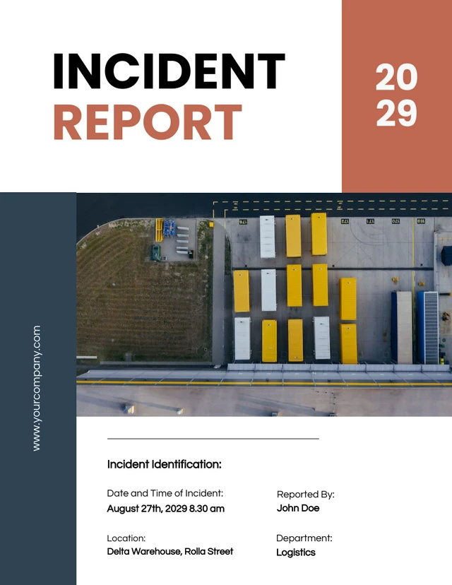 Simple White And Blue Incident Report - Page 1