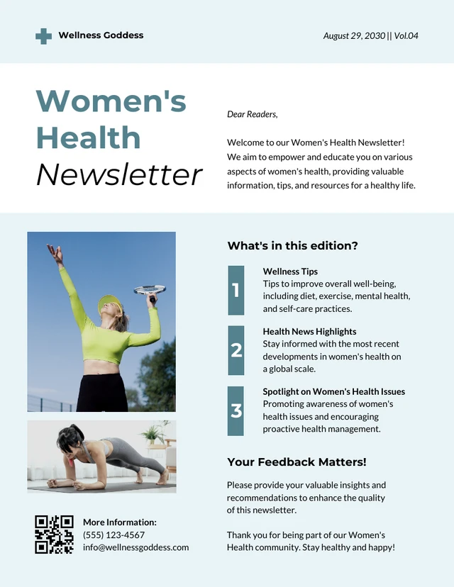 Women's Health Newsletter Template