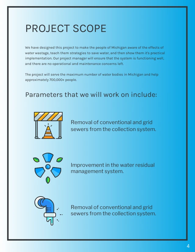 Illustrative Waste Water Treatment Project Plan - Page 4