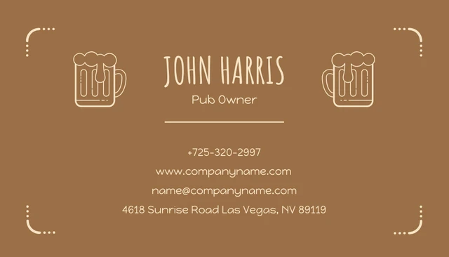 Light Brown And Yellow Classic Vintage Business Card - page 2