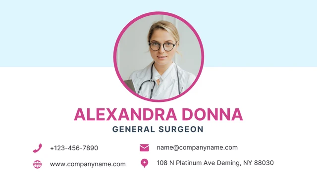 Light Grey And Light Blue Professional Medical Business Card - Page 2