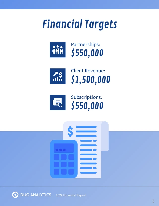 Blue Financial Report Examples - Page 5
