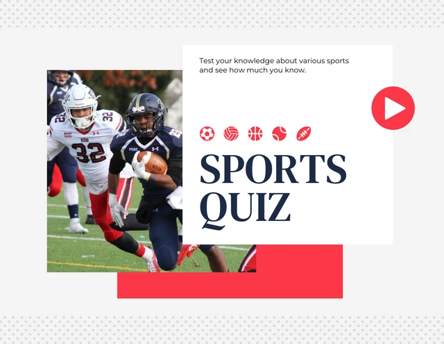 Grey Colorful Simple Sports Quizzes Presentation - Página 1