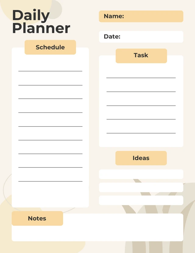Nude Colour Aesthetic Planner Template