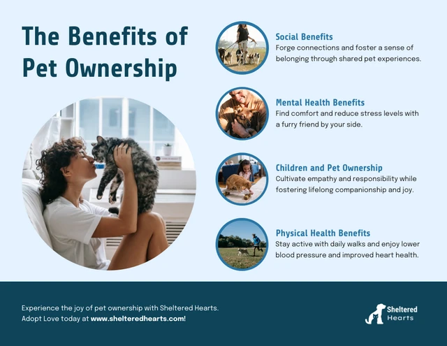 The Benefits of Pet Ownership Infographic Template