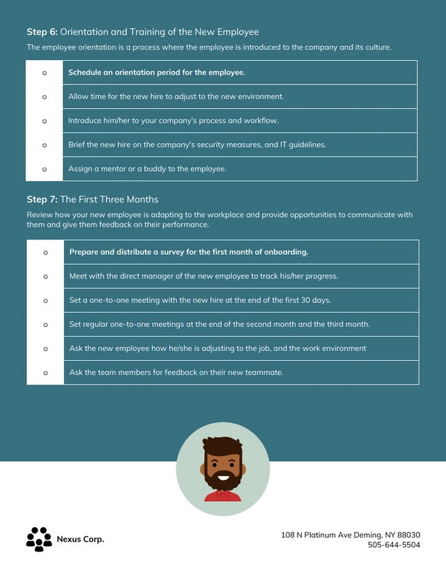 Green New Employee Onboarding Checklist Template - Page 4