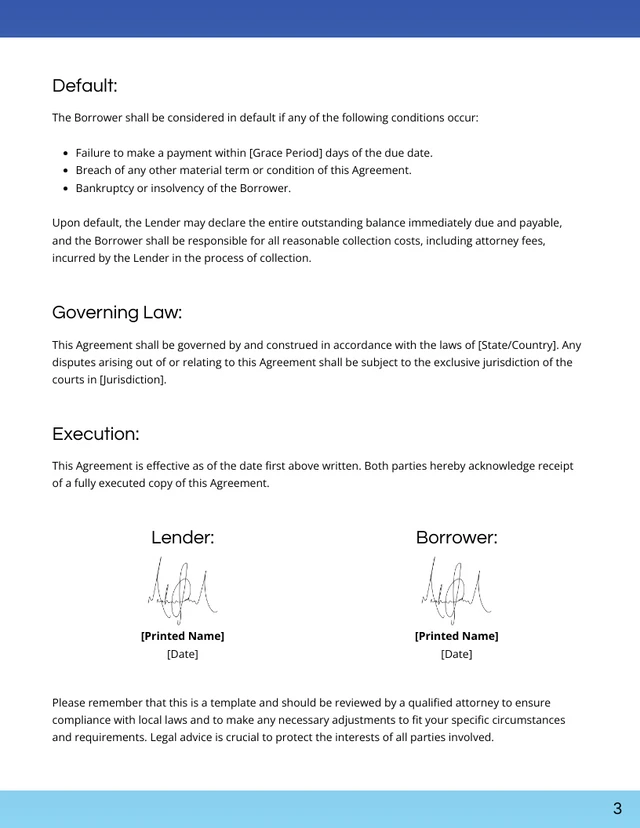 Modern Gradient Blue Loan Contracts - Page 3