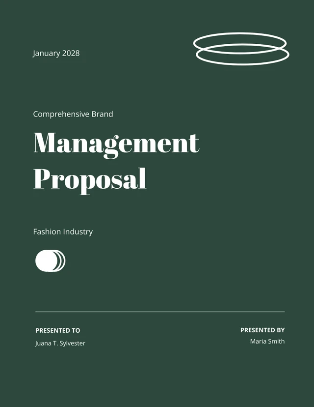 Green and light green industry fashion management proposal - Page 1