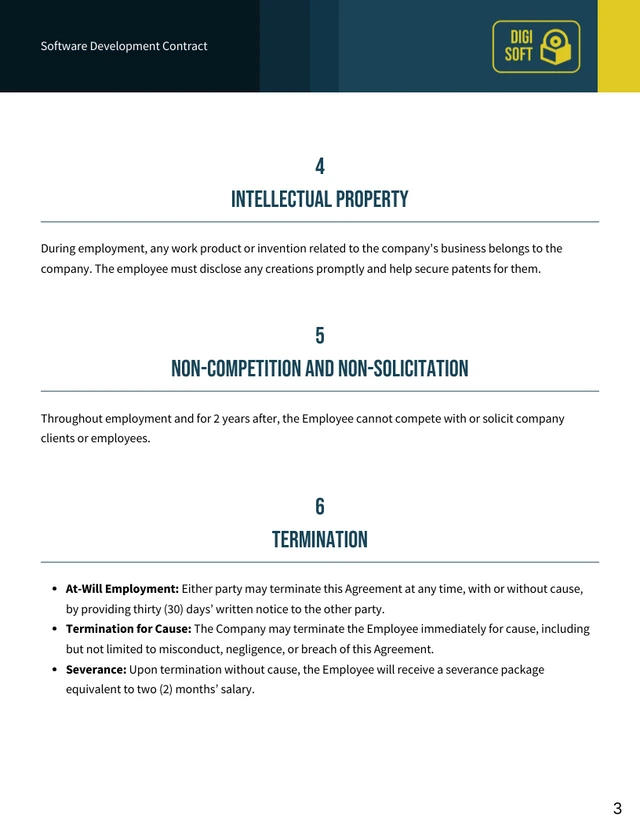 Software Development Contract Template - Page 3