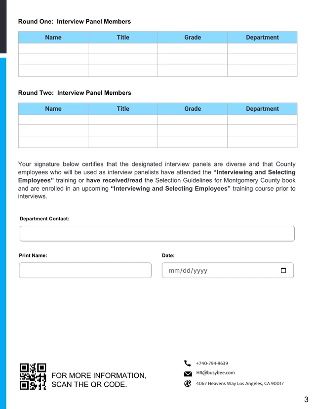 Recruitment Service Level Agreement HR Template - page 3