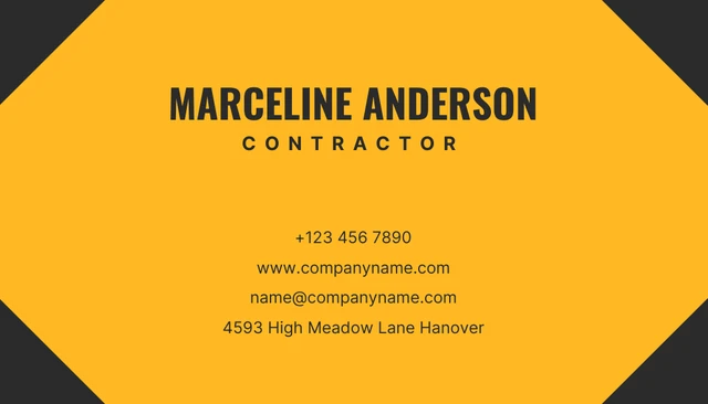 Dark Grey And Orange Modern Contractor Business Card - Page 2