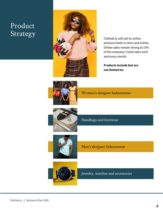 Clothing Business Plan Template - Page 4