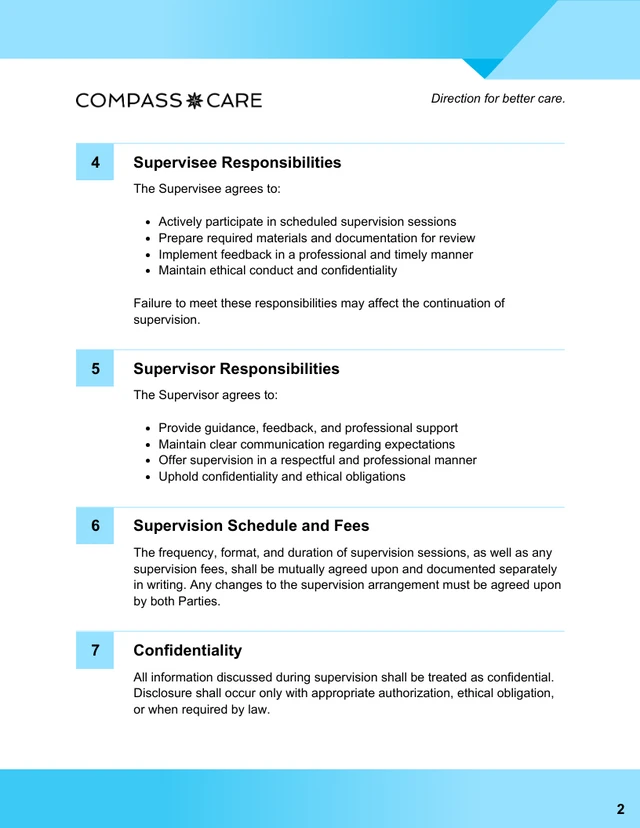 BCBA Supervision Contract Template - Página 2