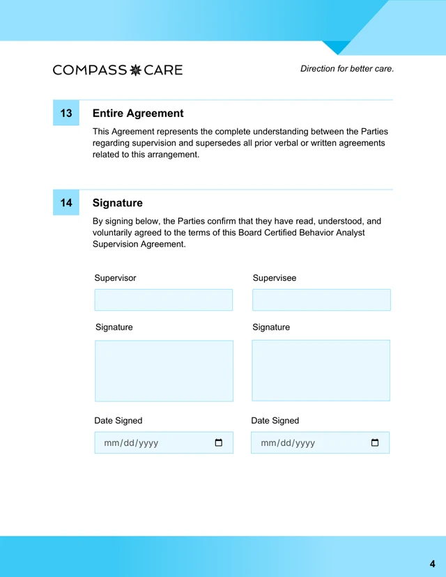 BCBA Supervision Contract Template - Página 4
