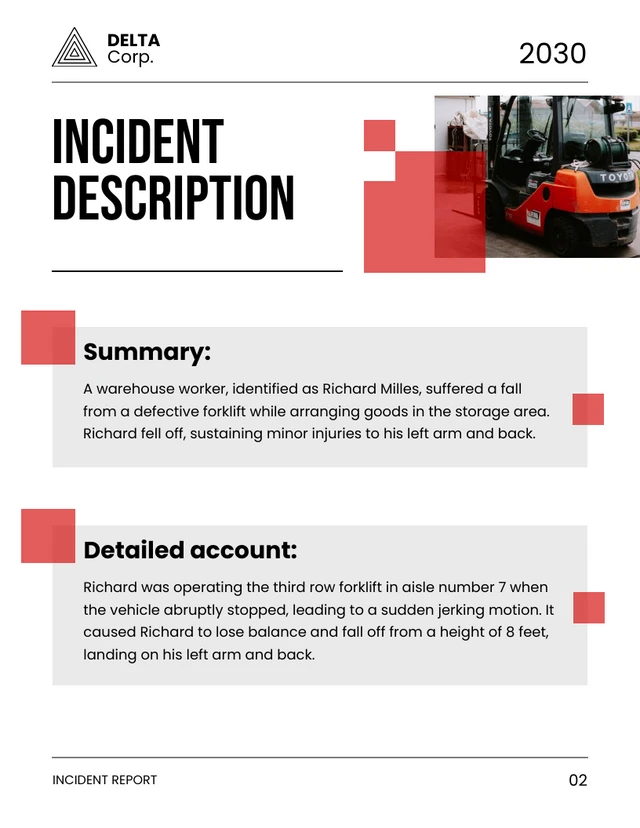 White And Red Simple Incident Report - Page 2