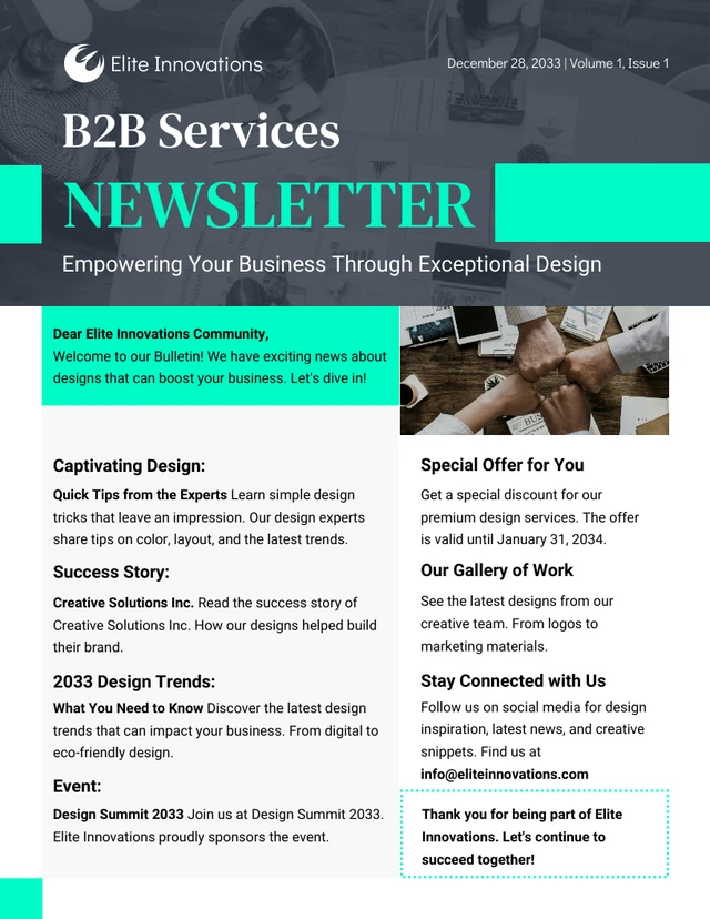 B2B Services Newsletter Template