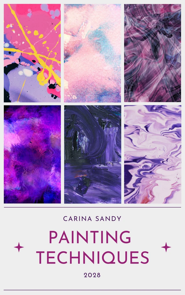Vibrant Purple Modern Art Book Cover Template