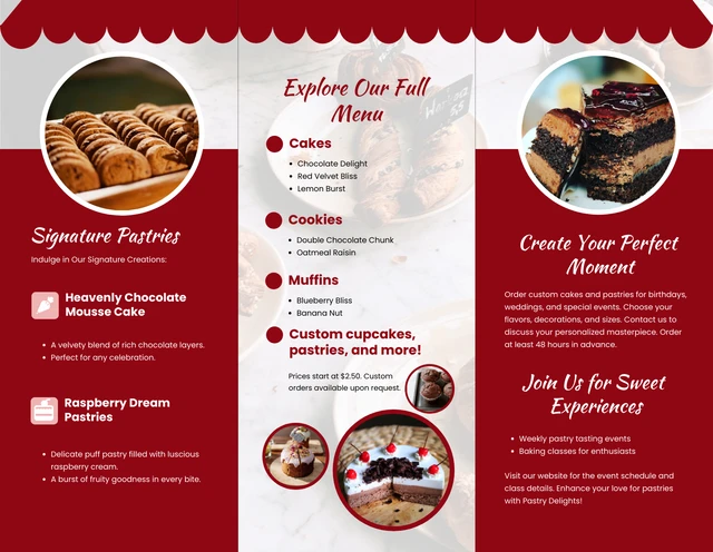 Pastry Delights Bakery Brochure - Page 2