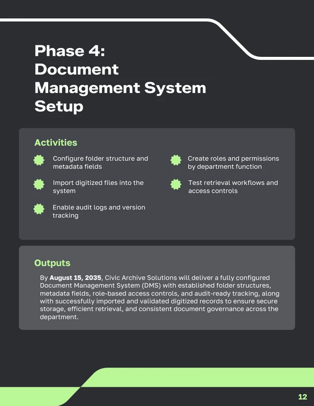 Government Records Digitization Proposal Template - Página 12