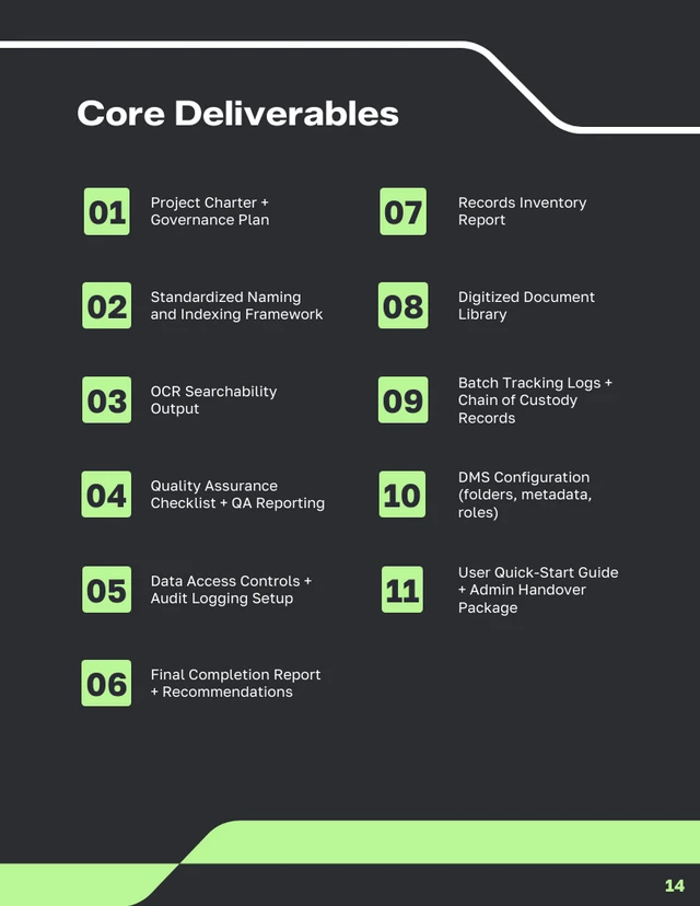 Government Records Digitization Proposal Template - Página 14