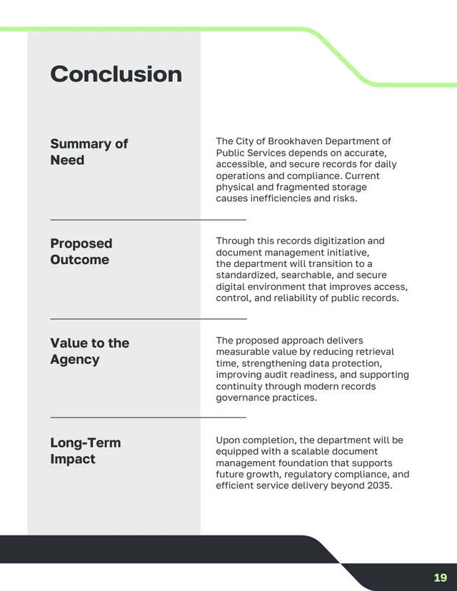Government Records Digitization Proposal Template - Página 19