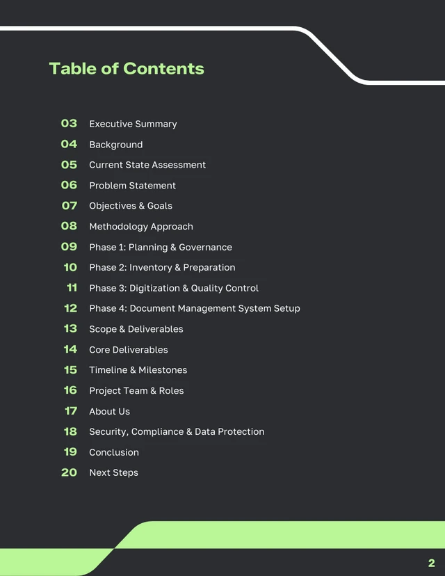 Government Records Digitization Proposal Template - Página 2