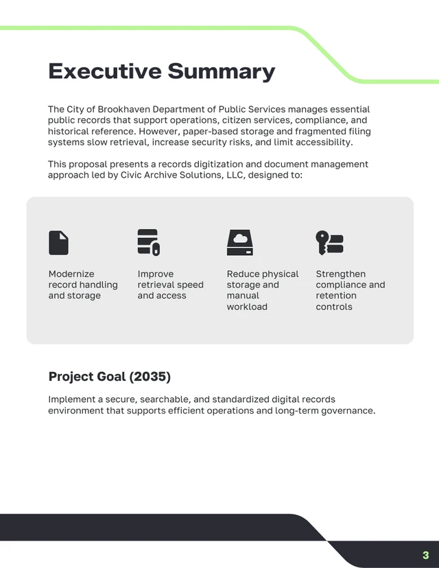 Government Records Digitization Proposal Template - Página 3