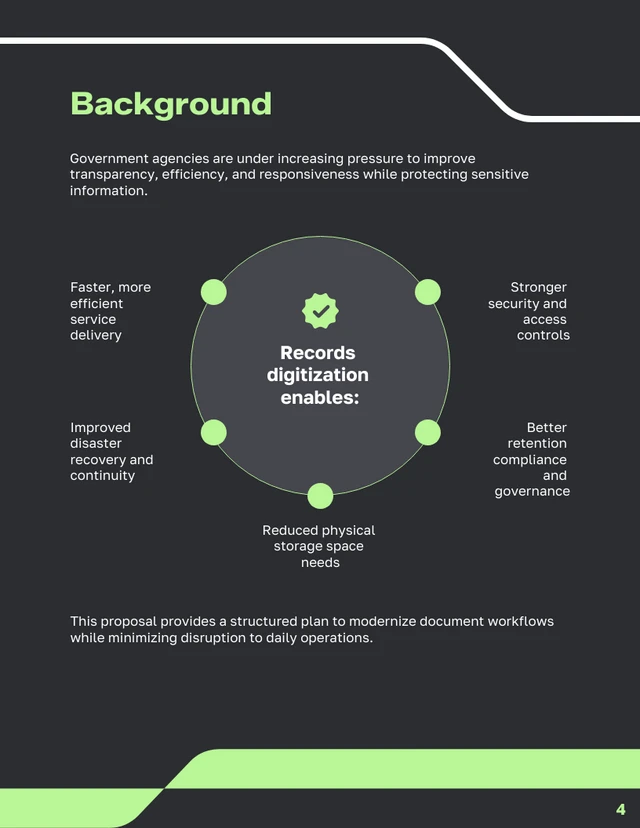 Government Records Digitization Proposal Template - Página 4