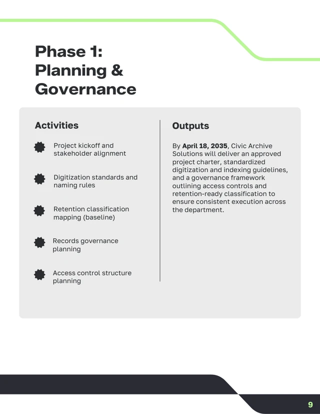 Government Records Digitization Proposal Template - Página 9