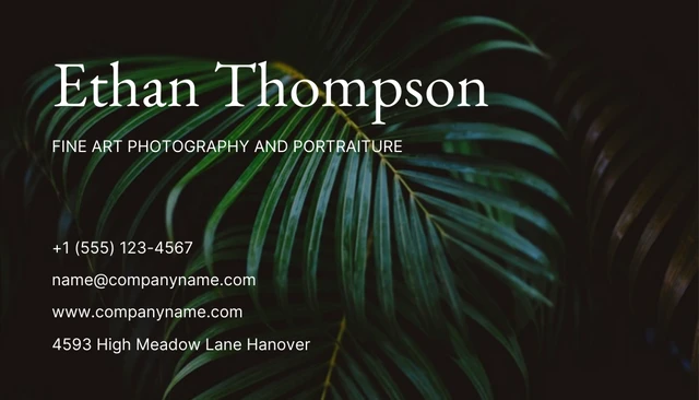 Black Professional Photo Photographhy Business Card - Page 2