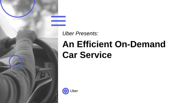 White and Blue Uber Pitch Deck Template - Page 1