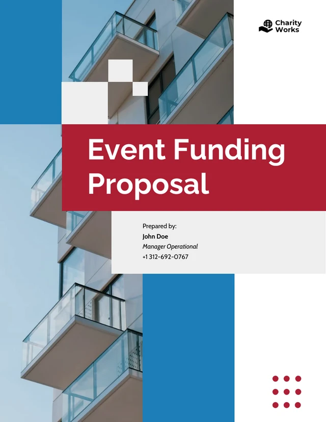 Event Funding Proposal template - Página 1