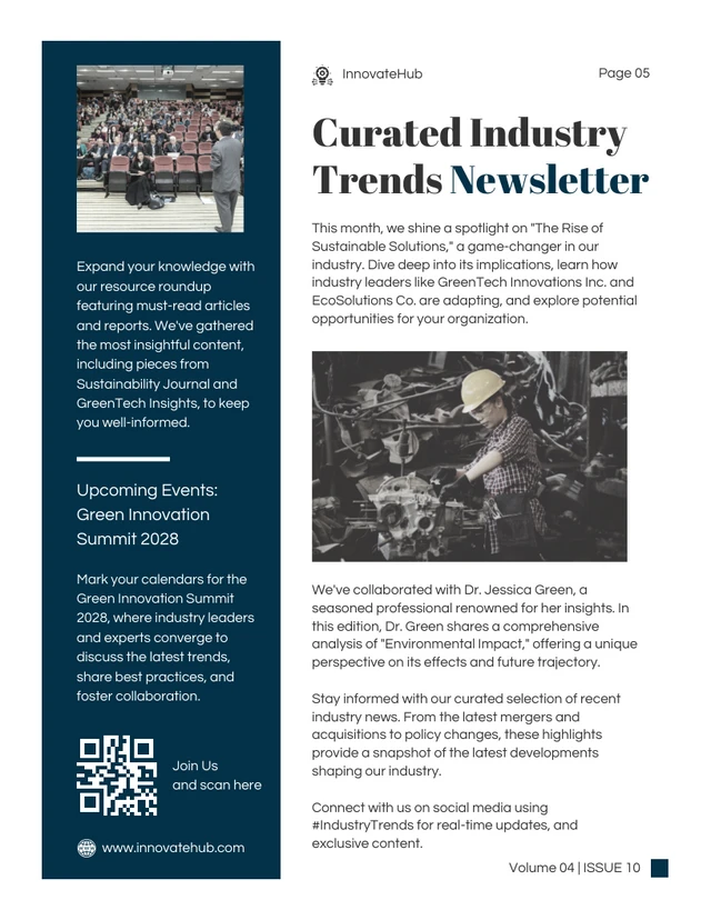 Curated Industry Trends Newsletter Template