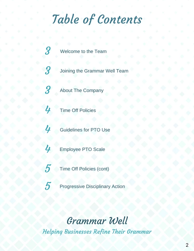 Visual Employee Handbook - Página 2