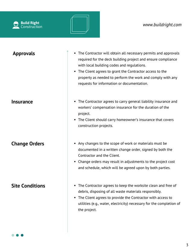 Deck Building Contract Template - صفحة 3