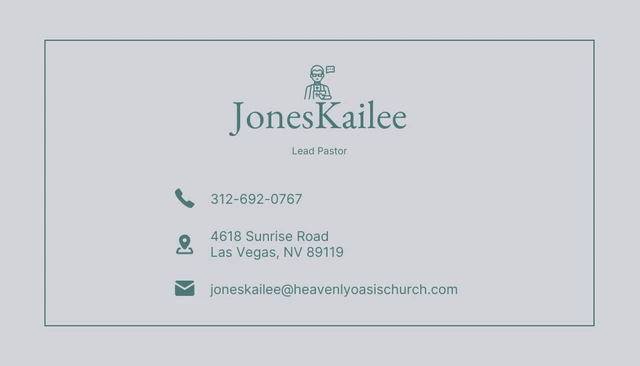 Simple Green Pastel Business Church Card - Seite 2