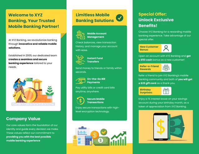 Mobile Banking Services Z-Fold Brochure - Page 2