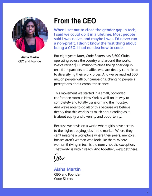 Gradient Nonprofit Annual Report - Seite 2