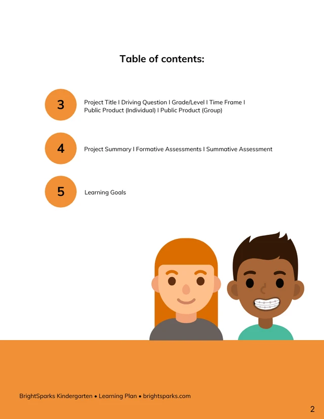 Orange and White Teaching Lesson Plan Template - Page 2