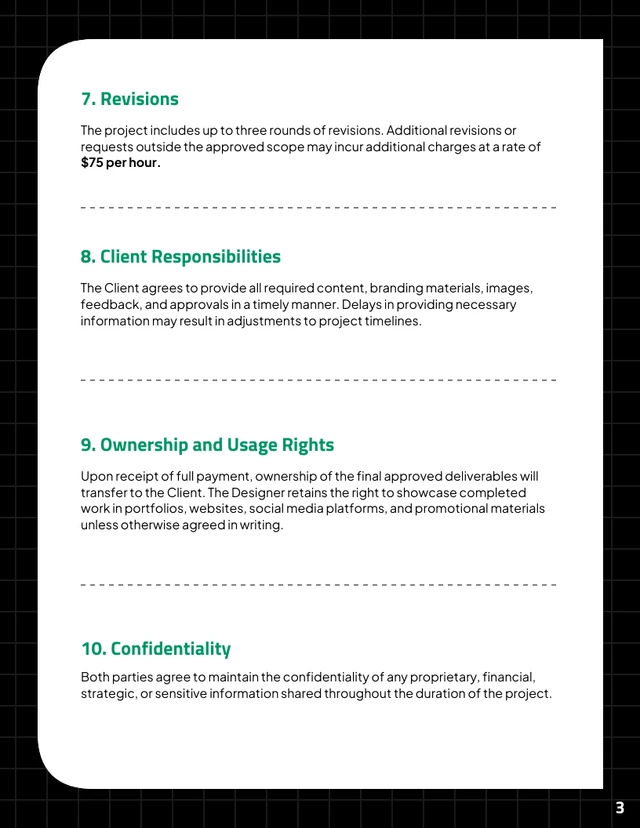 Freelance Designer Contract Template - صفحة 3