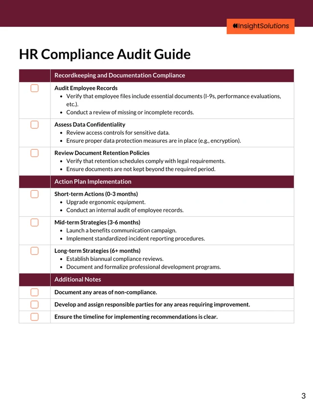 HR Compliance Audit Template - صفحة 3